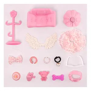 15 pcs Mini Fixed Accessory Kit with Theme Cards. Style MIni Pets with Bows, Glasses, Chair Props. Great for Kids & TikTok Videos(B61)