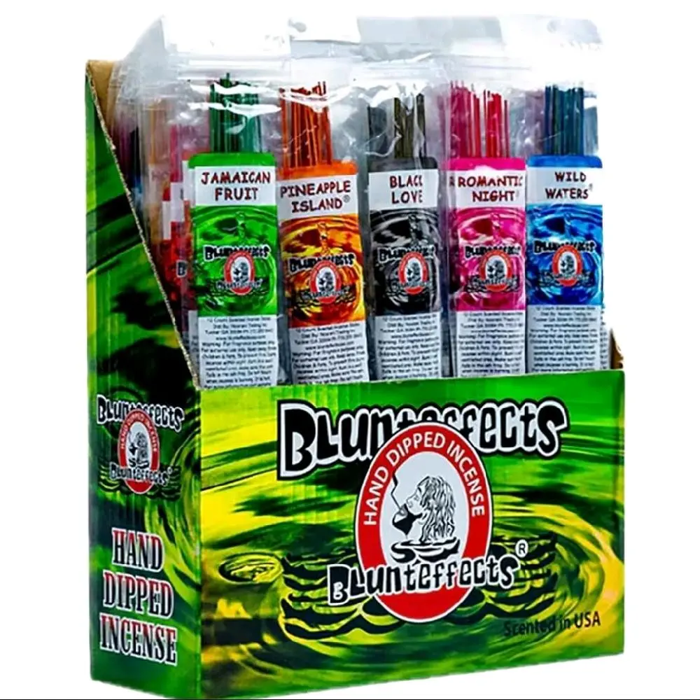 Blunteffects(72pc) Hand-Dipped Incense Sticks - USA-Made Premium Variety Pack, 72 Different Scents, 11" Long Aromatherapy Fragrance Freshener with Long Burn Time