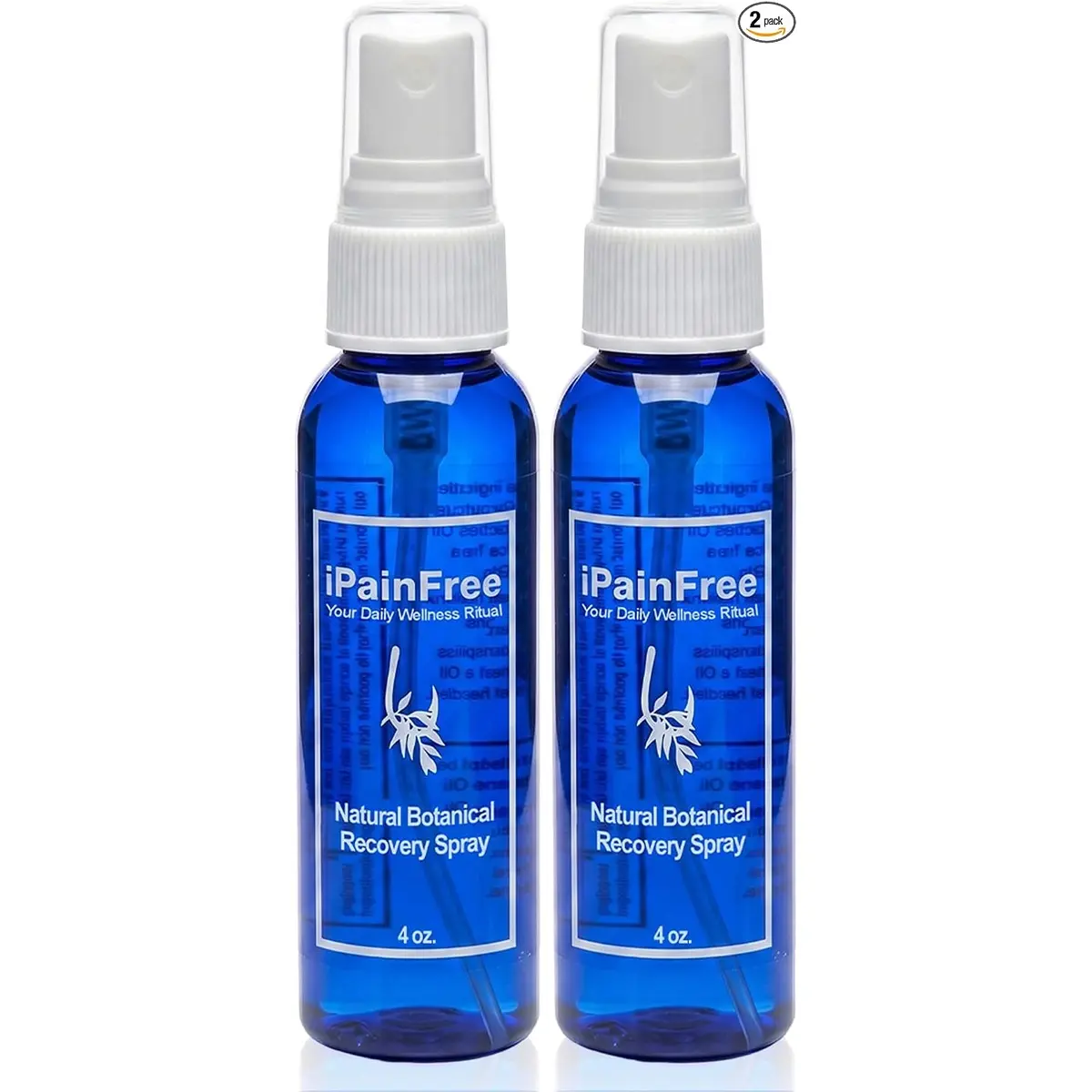iPainFree Botanical Recovery Spray 4 Fl Oz Pack of 2 Eucalyptus Jojoba Aloe Vera Grapeseed Oil Body Comfort Spray Non-Greasy Massage Oil Spray for Active Lifestyle Wellness Made in Texas