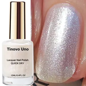 Tinovo Uno [1pc Shimmer Quick Dry Nail Polish] 12ml Tinovo Uno Quick Dry Lacquer Nail Polish, Shimmer, Glossy, No Bake Long-Lasting Shine, Salon Look, Easy Application, Liquid Form, Alcohol-Free, for Adults