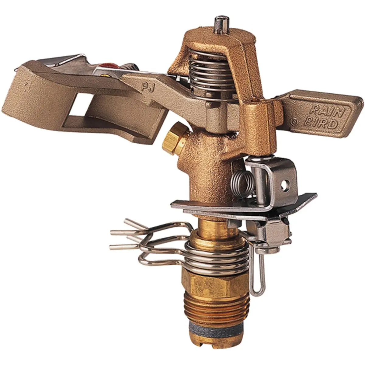 Rainbird Brass Impact Sprinkler, .50in Size, Brass Body, Outdoor Use, Single Unit, Traditional Look, 2.3 x 7.8 x 5.8 inches Dimensions