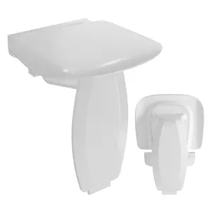 450lbs Capacity, Folding Shower Seat Wall Mounted with Support Legs, Heavy Duty Wall Mounted Folding Shower Seat, Premium UF Material Space Saving Fold Down Shower Bench for Elderly and Disabled, White