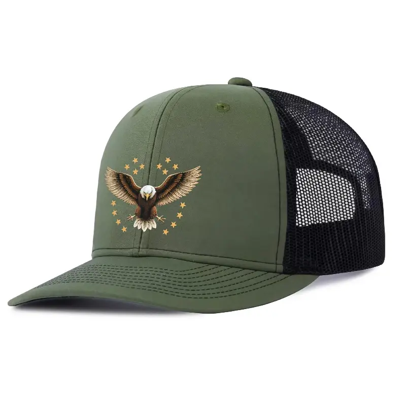 Olive green with black mesh
