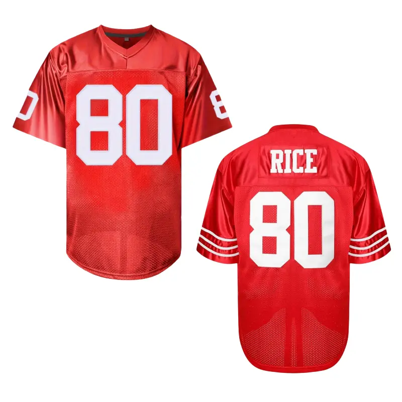 Jersey #80 San Custom Stitched Red Football Various Sizes New Logos Sizes Gift for Fans Sports Top Gym Clothes Workout Sports Top Gym Clothes Workout Gym Workout Tops Training Shirt,back to school,back to school haul