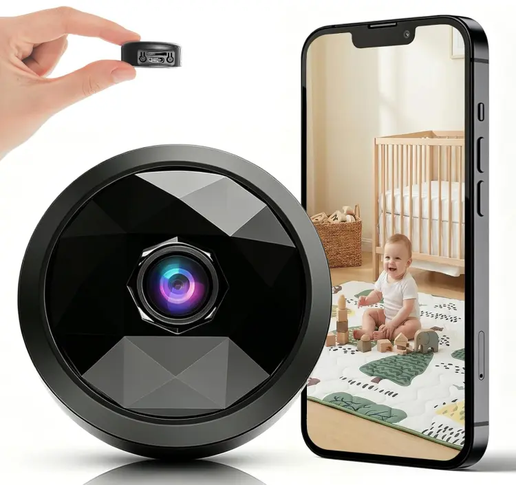 2026 Mini Wireless Security Cameras, 1080P HD Mobile Remote Surveillance, Motion Detection, Smart Home & Baby Monitoring