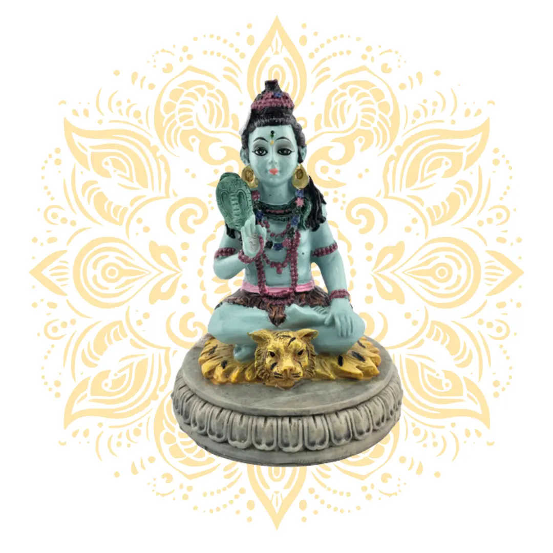 Polyresin Mini Shiva Meditating 3.5"