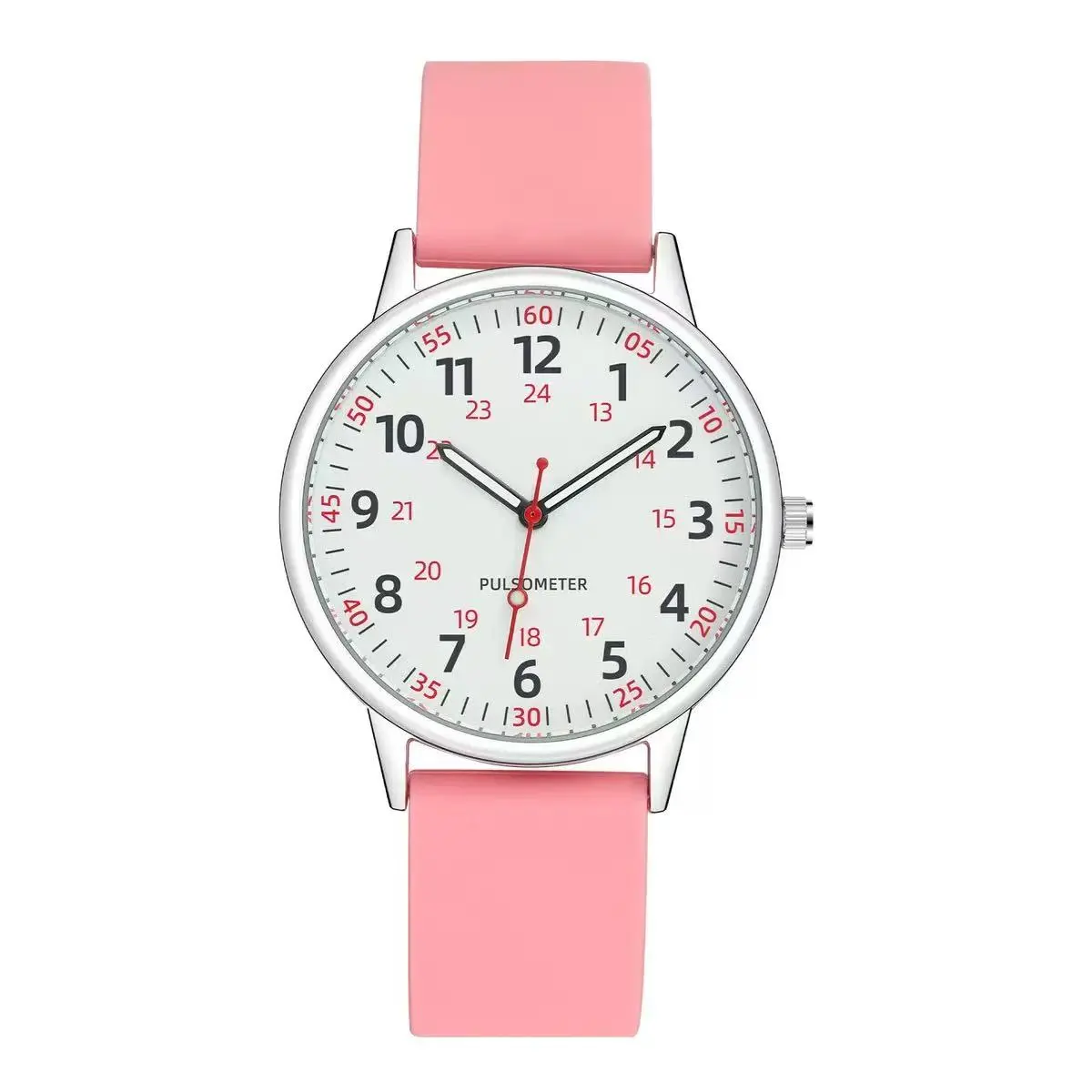 Women's nurse watch, waterproof faux silicone strap, clear second hand, suitable for nurses and medical staff, easy-to-read dial, adjustable silicone strap, stylish and practical, suitable for daily work and medical shifts, durable and skin-friendly. summ