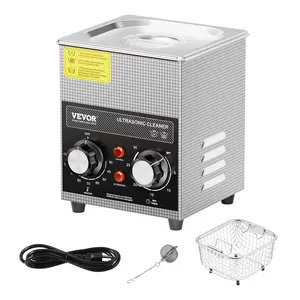 VEVOR Professional Jewelry Cleaning Machine, 2L Jewelry Cleaner Ultrasonic Machine with Heater & Timer, Digital Ultrasonic Cleaner for Cleaning Denture Dental Oral Irrigator Parts Retainer Glasses