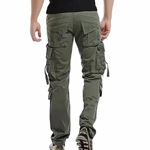 Men’s cargo pants — multi-pocket overalls/combat cotton trousers/jogger pants (size)