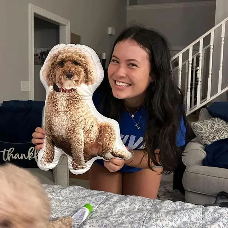 Custom Dog Cat Pillow from Photo, Ugly pillow - Pet Memorial Gift - Custom Pet Pillow - Personalized 3D-Shaped Pillow - Gifts for College - Dorm Decor