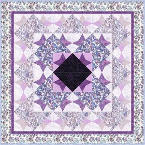 Fabric Hoffman Get Pieced Opal Amethyst 58x58 Quilt Kit GPO-91-AMETHYST