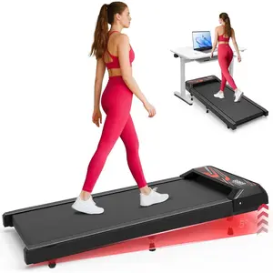 2.5HP Walking Mat with Incline pad, Under Desk Treadmill, Walking Treadmill with Remote, 3 in 1 Low Noise Small Mini Portable Walking Mat with Led Screen, Compact Treadmills for Home, 265lbs Capacity
