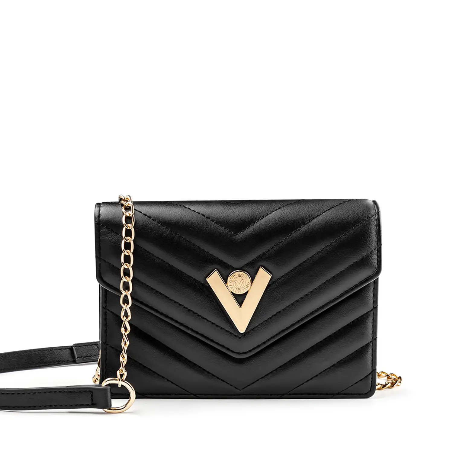 Valentino Orlandi V-Quilted Crossbody Bag
