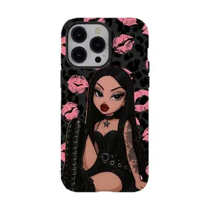 Y2K Gothic 8rat2 Phone Case |   Leopard Print Pink Lip Aesthetic Protective Cover For iPhone 17 Pro Max 16 15 14 13 12 11 for Samsung S21 S22 S23 S24 S25 Phone  Case |   Tough Phone Case |   gift for him for her |   Best Gift