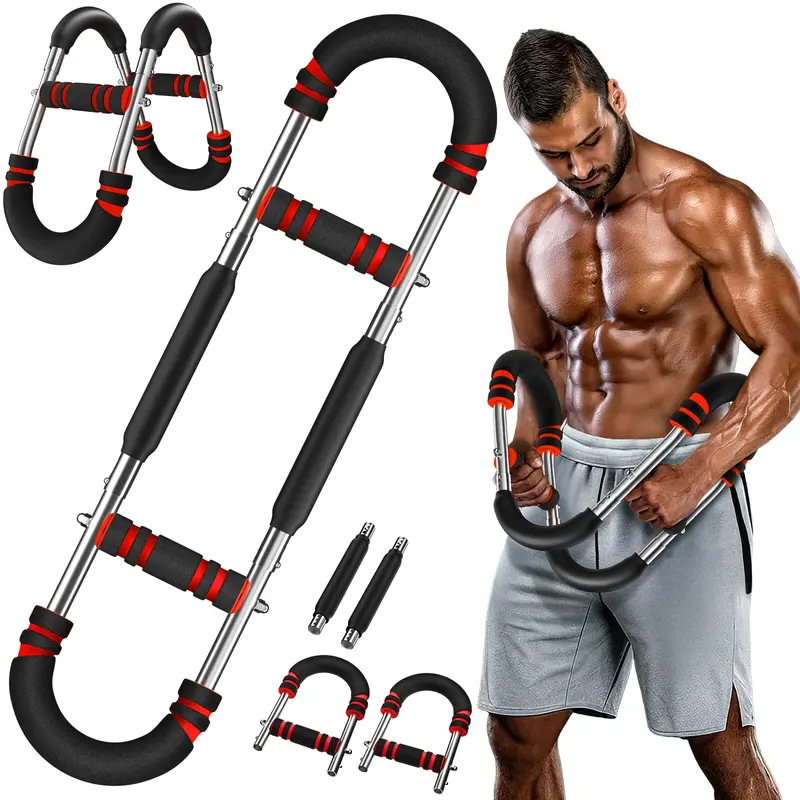 Arm Trainer, Adjustable Chest, Arm & Shoulder Workout Equipment, Portable Home Strength Training Gear for Men, Great Fitness Gift