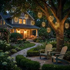 4 Pack Solar Hanging Lanterns - 60LED Waterproof Solar Pineapple Lights Outdoor Decorative for Garden, Yard, Porch, Patio, Pathway & Backyard Decor - Automatic Energy Saving Landscape Lighting