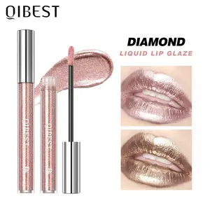 Liquid Lipstick Gloss, Dual-Use Eye Shadow and Lip Color, Long-Lasting, Easy Application, Shimmer Finish, Silver Gold Colors