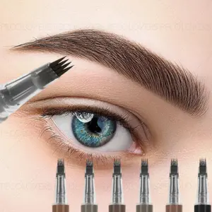 1PC Four-pronged Waterproof Eyebrow Pencil, Simulated Hair Flow, Precise Application, Suitable for All Light Beige Tones, Quick Drying, Valentine's Day Gift, Birthday Gift, Eyebrow Products, Brow Pencil With Hair Like Strokes