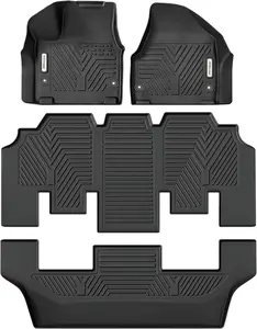 OEDRO Floor Mats Compatible with 2017-2025 Chrysler Pacifica 7 or 8 Passenger Model (No Hybrid Models), Included 3 Row