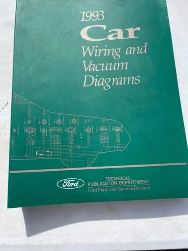 1993 Ford Car Factory Vacuum & Wiring Diagrams Workshop Manual Binder