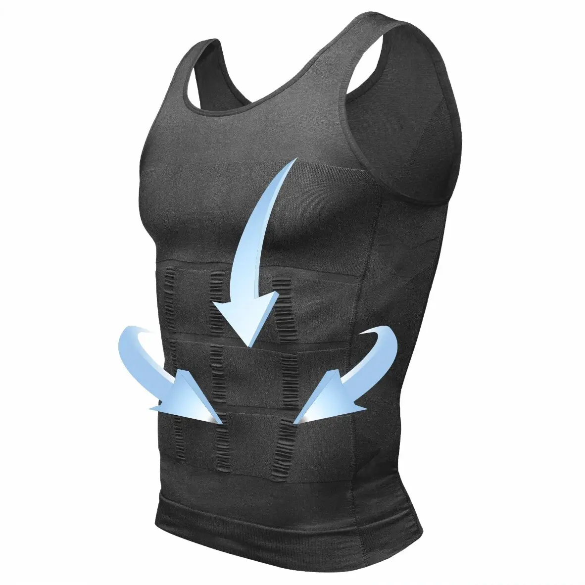 Men's Sleeveless Compression Shaping Tank Top, Solid Color Breathable Athletic Base Layer for Gym Workout and Running, Stretchy Fabric, Quick Dry