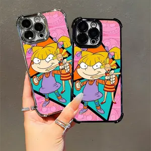 Rugrats Cartoon Phone Case for iPhone 11/12/13/14/15/16 Pro Max / Plus, Cartoon Character Shell, Kids Teens Fans Back to School Gift