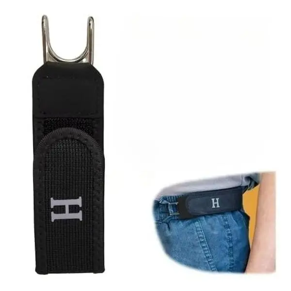 No Buckle Elastic Waist Belt Adjustable Hook & Loop Fastener Strap Invisible Comfortable Jeans Accessory Quick Fit Design 【2 PCS】