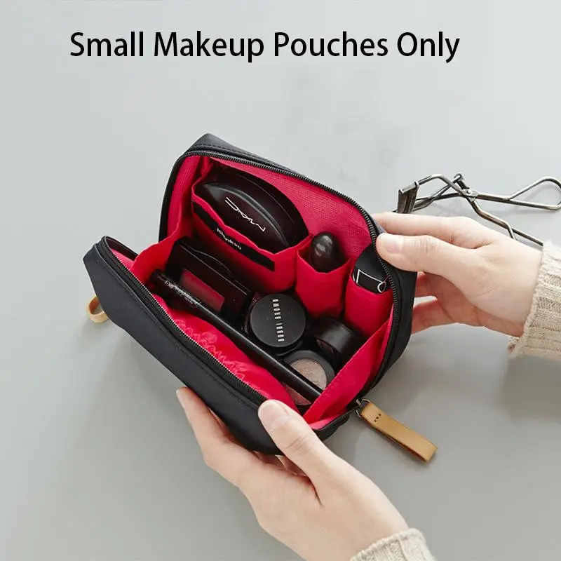 Lipstick Makeup Bag, Cosmetics Accessories, Mini, Compartmentalized, Portable, Makeup Organizer Travel, Women's Organizer, Bag Insert, Compact Storage Pouch, Makeup Bag for Purse, Handheld Cosmetic Pouch, Travel Cosmetic Bags, Travel Beauty Bag