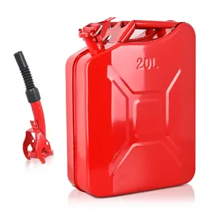 Nilight 5-Gal (20L) Steel Leak-Proof Metal Gas Can, Automotive Repair Tools with No-Spill Spout System & Handle, Durable Tools Safety Fuel Container for Trucks, Cars (1 Pack)