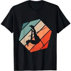 Pole Vault Track And Field Pole Vaulting Vintage Retro Hexa T-Shirt