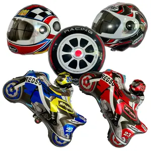 Motorcycle, Dirt Bike & Helmet Balloons – Party Decor Set