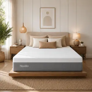 Cooling Gel Memory Foam Mattress&Fiberglass-Free - Medium Plush Feel with Motion Isolating, Bliss, King/Queen/Full/Twin, Egg Crate Design, 10/12 Inch ,Easy Maintenance Cooling Technology, queen size mattress,tiktokshopmemorialday