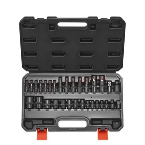 VEVOR Bit Socket Set, 107 - Piece SAE and Metric, Hex/Torx/External Torx/Tamper - Proof/Extra Long, S2 Alloy Steel and Cr - V Steel, 1/4 in, 3/8 in, and 1/2 in Drives, with Enhanced Storage Case, Hand UseVEVOR Super Brand Day