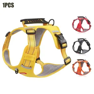 Reflective Pet Chest Harness for Large Dogs, Anti-Choke Dog Vest, No Choke Harness, Comfortable Commuting Leash, Durable Dog Collar Accessory, Reflective Strip Harness