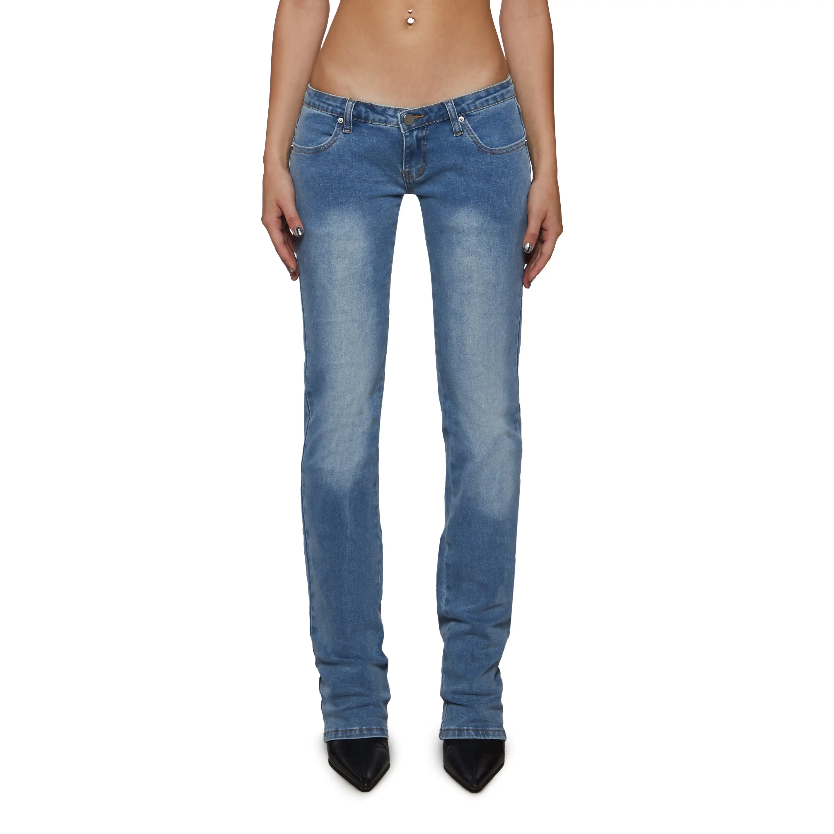 Talia Low Rise Jeans - Light Blue