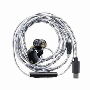 Moondrop CHU II DSP In-Ear Monitor Earphones, 10mm Dynamic Driver HiFi Wired IEM, Type-C Digital Earbuds with DSP Tuning & App Customization for Music Gaming, wired earbuds