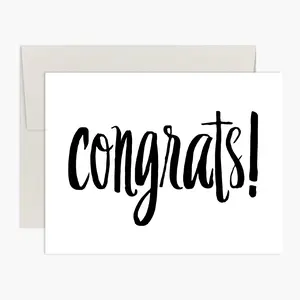 Congrats! Black & White Congratulations Card