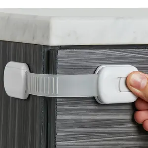 Adjustable Multi-Functional Cabinet Locks, Non-Stick Drawer Refrigerator Washing Machine Oven Trash Bin Locks, 2/6pcs Set