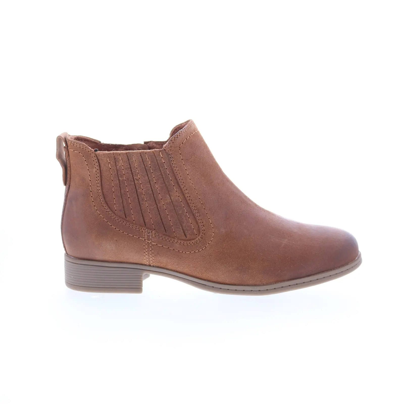 Cobb Hill Crosbie Panel CJ2618 Womens Brown Leather Ankle & Booties Boots