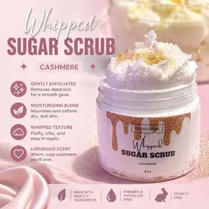 Whipped Sugar Scrub – Cashmere | Exfoliating Body Scrub | Soft Glow Skin | 8 oz
