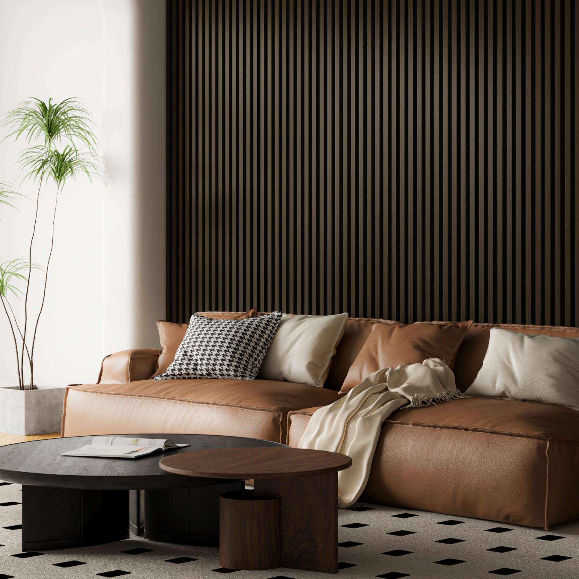 【New】Art3d Wood Slat Acoustic Wall & Ceiling Panels, 3D Fluted Veneer Paneling, 24" x 94.5", 2-Pack, Covers 31 Sq.Ft