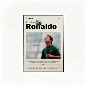 Cristiano Ronaldo Poster UNFRAMED , Soccer Print, CR7 Print Decor, Football Legend, Ronaldo Portugal Print, Sports Wall Art, Ronaldo Fan Gift Border Decoration Room boxing Titan On Attack Eco-Friendly