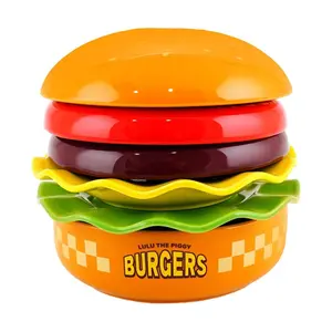 KAWASIMAYA Lulu Pig Collaboration Burger Tableware Set - One Person Dining Essentials