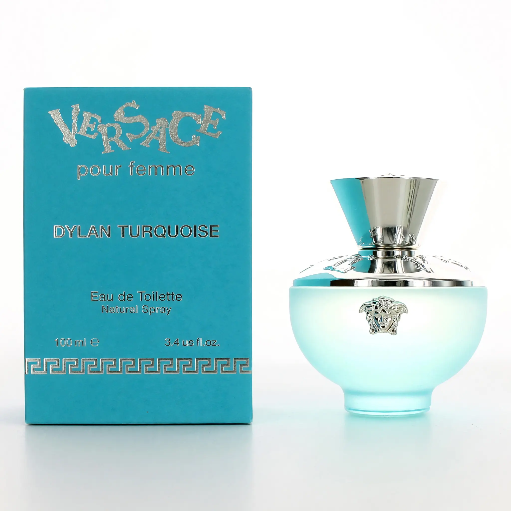 Versace Dylan Turquoise by Versace, 3.4 oz EDT Spray for Women Eau De Toilette Enchanting Fragrance Daily Wear Perfume