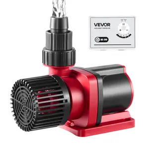 VEVOR Aquarium 24V DC Water Pump,  60W, 1750 GPH Marine Wavemaker Return Pump with Controller, Adjustable Flow, Feed Mode, 16 ft Maximum Lift, for Saltwater Freshwater Fish Tank Sump Pond Circulation
