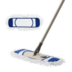 Dust Mop with 2 Reusable Washable Pads, Height Adjustable Handle, Wet & Dry Mop, Suitable for Hardwood, Laminate, Tile Flooring, Pet Wooden  Wall