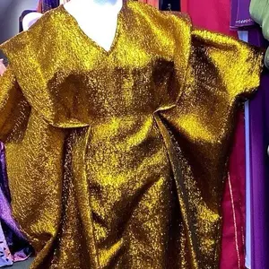 Richest Auntie brocade, comes in Gold, Purple and Gold/black mixed