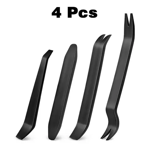 4-Piece Disassembly Tools Set - 4 Pcs No-Scratch Plastic Pry Tool, Easy-to-Use Fastener Clip Remover for DIY Car Enthusiasts, Microwave-Safe Automotive Stereo Dashboard & Kitchen Audio Install Aid