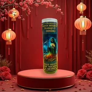 Veladora preparada Santa muerte trabajo y dinero Candle Decor Ornaments