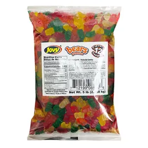 Jovy Gummies - Assorted Flavored Gummies 5lbs Bag Peach Rings & Watermelon Slices Snack
